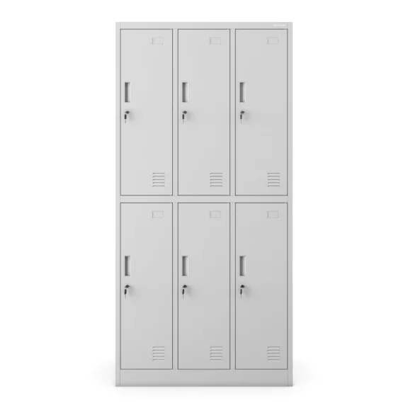 Jan Nowak® IGOR 6 rekeszes fém öltözőszekrény - szürke
