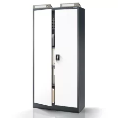   JAN H 788 | Fém iratszekrény antracit–fehér, 4 polcos – lapraszerelt