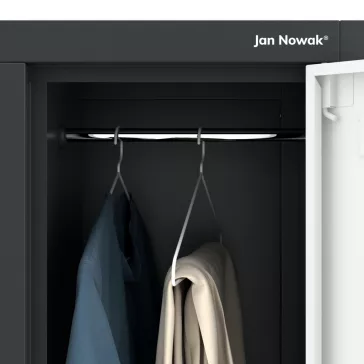 Jan Nowak® IGOR 6 rekeszes fém öltözőszekrény - antracit - fehér