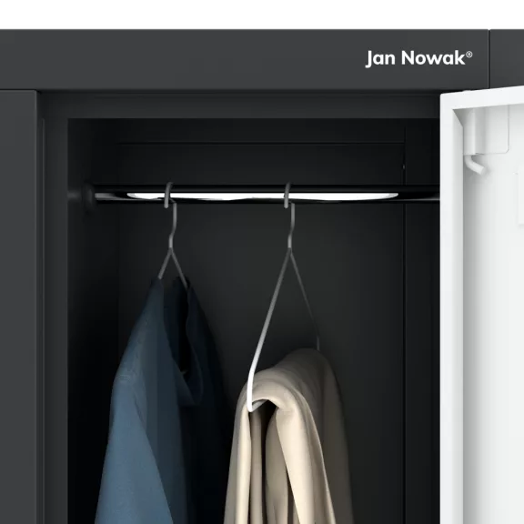 Jan Nowak® IGOR 6 rekeszes fém öltözőszekrény - antracit - fehér