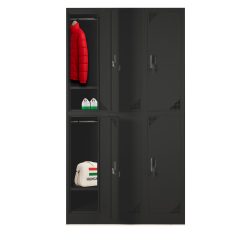   ARTEMISZ® | ADAMS Rövid ajtós öltözőszekrény 6 rekeszes - FEKETE