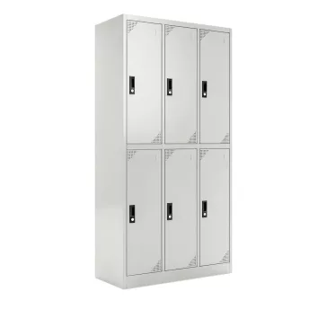 ARTEMISZ® ADAMS 6 rekeszes fém öltözőszekrény - szürke