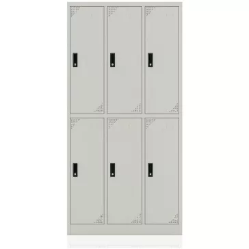 ARTEMISZ® ADAMS 6 rekeszes fém öltözőszekrény - szürke