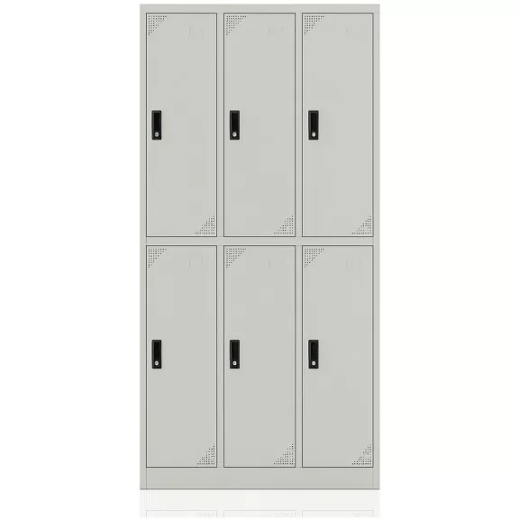 ARTEMISZ® ADAMS 6 rekeszes fém öltözőszekrény - szürke