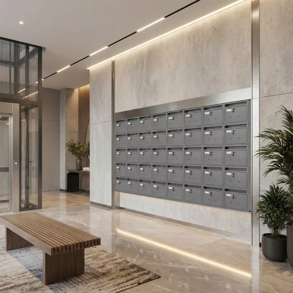 SZÉF NAGYKER® Budapest társasházi postaláda antracit | Beltéri, kulcsos zárral