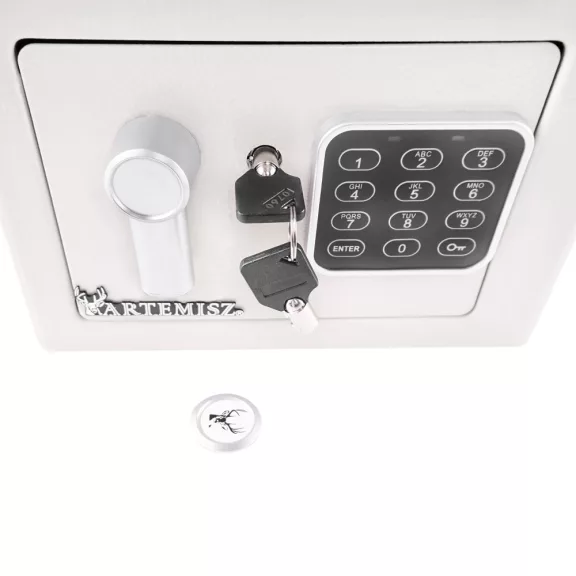 Otthoni mini Széf elektromos zárral - fehér | ARTEMISZ® Otthoni mini Széf elektromos zárral - fehér | ARTEMISZ®
