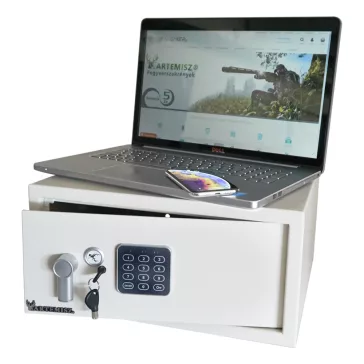 ARTEMISZ® Budapest laptop széf hotelszobába - digitális zárral - fehér