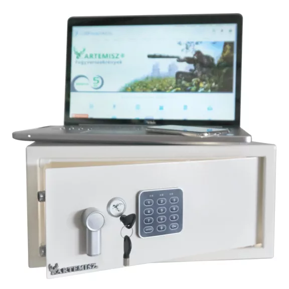 ARTEMISZ® Budapest laptop széf hotelszobába - digitális zárral - fehér