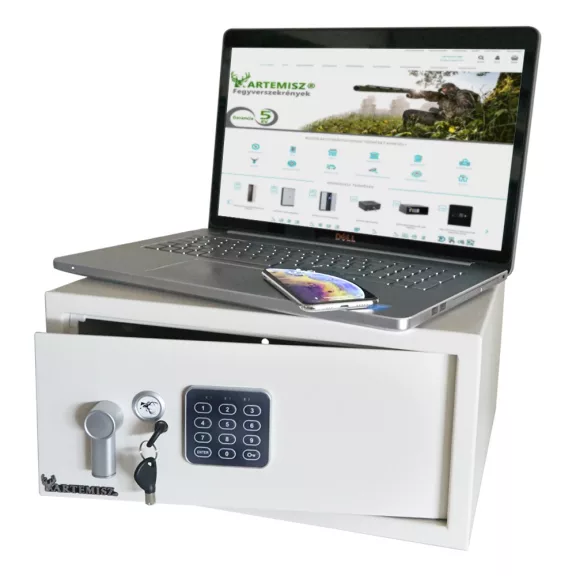 ARTEMISZ® Budapest laptop széf hotelszobába - digitális zárral - fehér