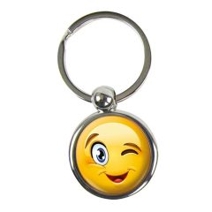 kacsintó arcos kulcstartó