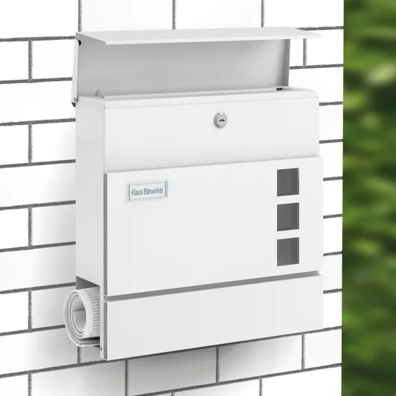 BASI BK 380M fehér újságtartós postaláda 370 × 370 × 105 mm BASI BK 380M fehér újságtartós postaláda 370 × 370 × 105 mm