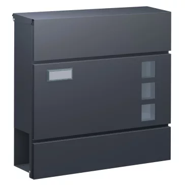 BASI BK 380M antracit újságtartós postaláda 370 x 370 x 105 mm