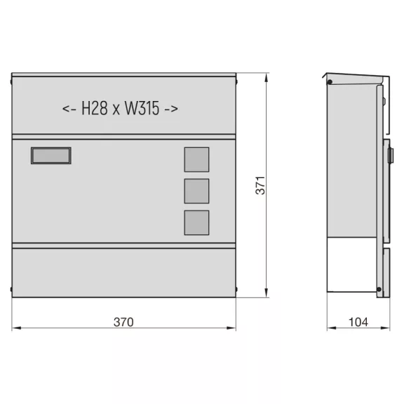 BASI BK 380M antracit újságtartós postaláda 370 x 370 x 105 mm BASI BK 380M antracit újságtartós postaláda 370 x 370 x 105 mm