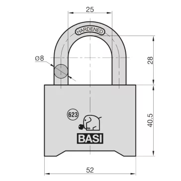 Basi - VHS 623 - Számzáras biztonsági lakat