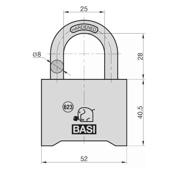 Basi - VHS 623 - Számzáras biztonsági lakat