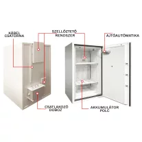 DIPLOMAT® Akkumulátor tároló tűzálló biztonsági széf - L300