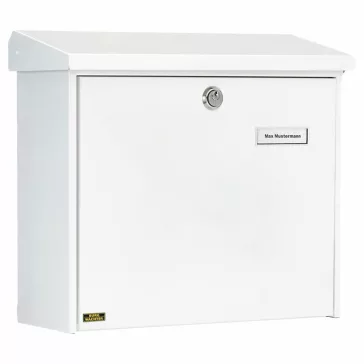 Burg Wächter nagyméretű kerítésen kívüli postaláda – BW04120 – Fehér – 340 x 380 x 148 mm