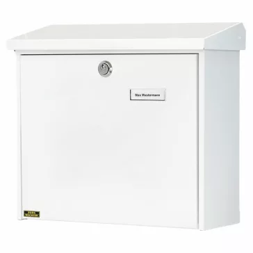 Burg Wächter nagyméretű kerítésen kívüli postaláda – BW04120 – Fehér – 340 x 380 x 148 mm