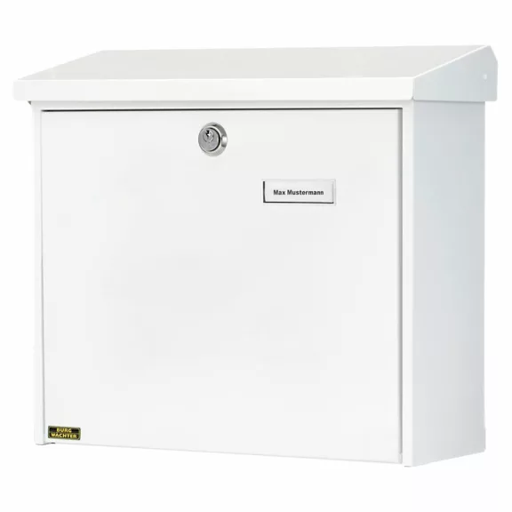 Burg Wächter nagyméretű kerítésen kívüli postaláda – BW04120 – Fehér – 340 x 380 x 148 mm