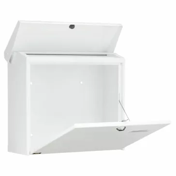 Burg Wächter nagyméretű kerítésen kívüli postaláda – BW04120 – Fehér – 340 x 380 x 148 mm