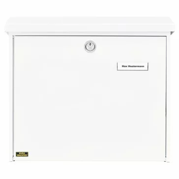 Burg Wächter nagyméretű kerítésen kívüli postaláda – BW04120 – Fehér – 340 x 380 x 148 mm