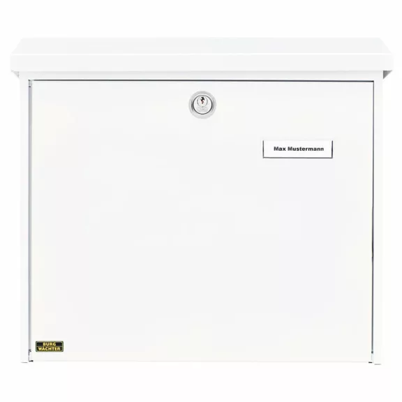 Burg Wächter nagyméretű kerítésen kívüli postaláda – BW04120 – Fehér – 340 x 380 x 148 mm
