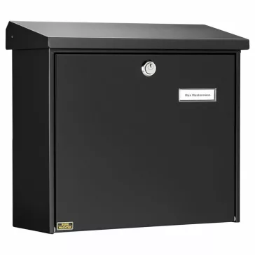 Burg Wächter nagyméretű kerítésen kívüli postaláda – BW04140 – Fekete – 340 x 380 x 148 mm