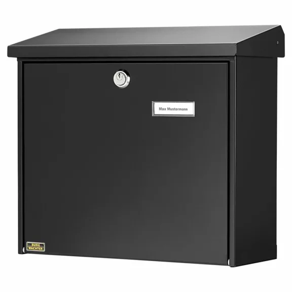 Burg Wächter nagyméretű kerítésen kívüli postaláda – BW04140 – Fekete – 340 x 380 x 148 mm
