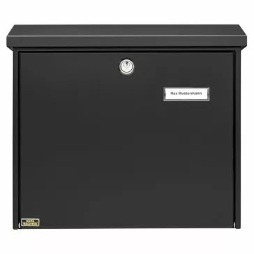 Burg Wächter nagyméretű kerítésen kívüli postaláda – BW04140 – Fekete – 340 x 380 x 148 mm