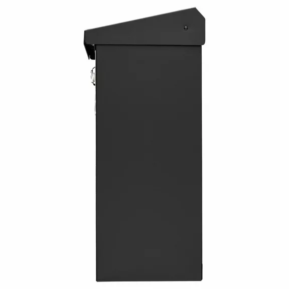 Burg Wächter nagyméretű kerítésen kívüli postaláda – BW04140 – Fekete – 340 x 380 x 148 mm