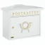 Díszes kerítésen kívüli postaláda
