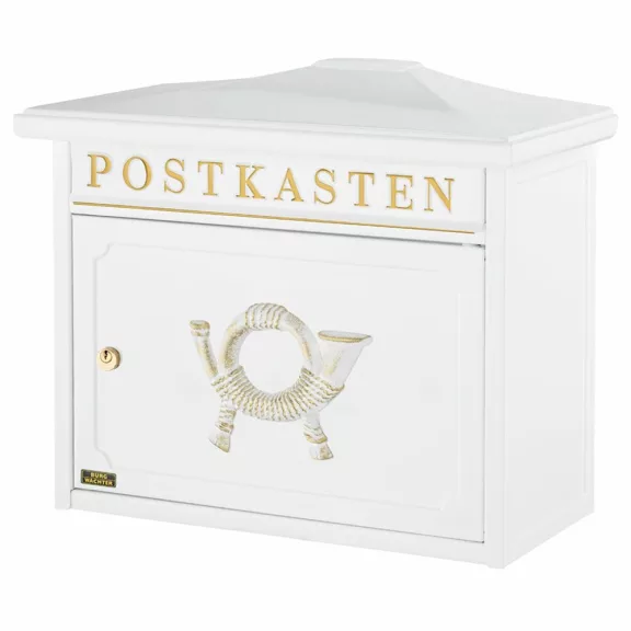 Díszes kerítésen kívüli postaláda Díszes kerítésen kívüli postaláda