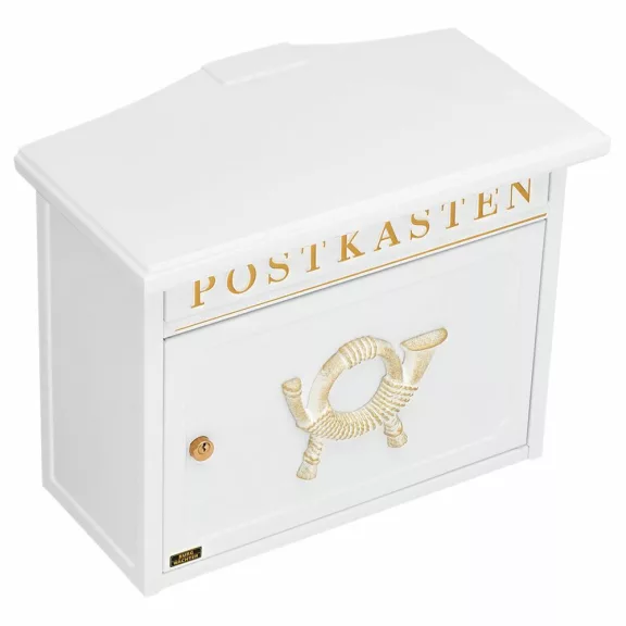 Díszes kerítésen kívüli postaláda Díszes kerítésen kívüli postaláda