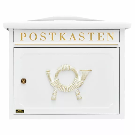Díszes kerítésen kívüli postaláda Díszes kerítésen kívüli postaláda