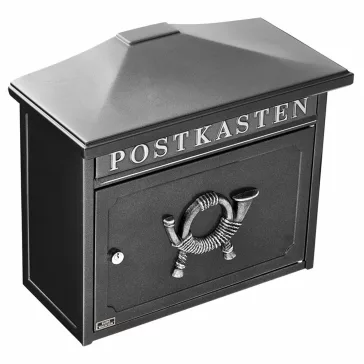 Díszes kerítésen kívüli postaláda