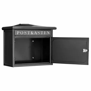 Díszes kerítésen kívüli postaláda
