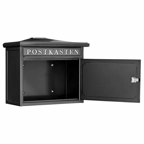Díszes kerítésen kívüli postaláda