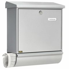   ComfortSet 91300 SI nagyméretű kerítésen kívüli postaláda újságtartóval