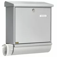   ComfortSet 91300 SI nagyméretű kerítésen kívüli postaláda újságtartóval