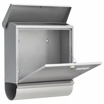   ComfortSet 91300 SI nagyméretű kerítésen kívüli postaláda újságtartóval