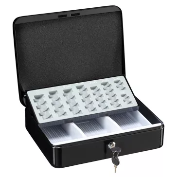 EURO pénztárkazetta – BW40080 – fekete – 90 x 300 x 240 mm