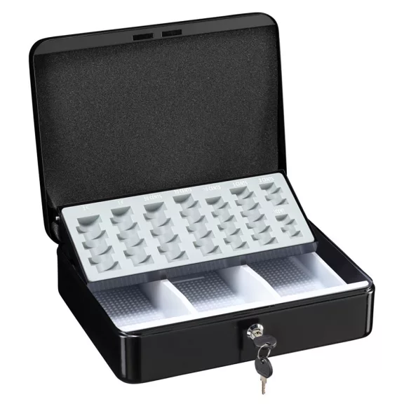 EURO pénztárkazetta – BW40080 – fekete – 90 x 300 x 240 mm