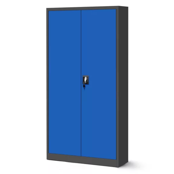 4er Set Aktenschrank C001 Metallschrank Stahlschrank Werkzeugschrank 185 cm x 90 cm x 40 cm anthrazit - blau