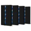 4er Set Aktenschrank C001 Metallschrank Stahlschrank Werkzeugschrank 195 cm x 90 cm x 40 cm schwarz