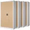 4er Set Aktenschrank C001 Metallschrank Stahlschrank Werkzeugschrank 185 cm x 90 cm x 40 cm weiß-holz