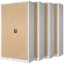 4er Set Aktenschrank C001 Metallschrank Stahlschrank Werkzeugschrank 185 cm x 90 cm x 40 cm weiß-holz