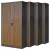4x JAN fém irodai irattartó szekrény, 900 x 1850 x 400 mm, Eco Design: antracit/ dió