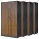 4er Set Aktenschrank C001 Metallschrank Stahlschrank Werkzeugschrank 195 cm x 90 cm x 40 cm anthrazit-holz
