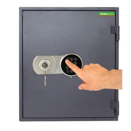Kronberg® Fire51 tűzálló páncélszekrény kulcsos és elektronikus zárral 