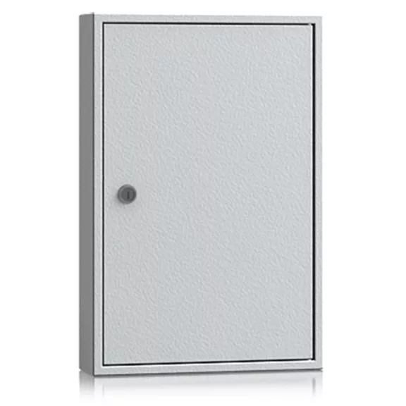 egyajtós kulcsszekrény – S04004 – szürke – 450 x 300 x 80 mm